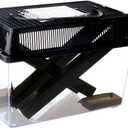 NANEEZOO Cricket Keeper, Equipped with Water & Food Feeding Dish, High Transparency Cricket Pen with Dispenser Tubes, Insect Keeper for Gecko Snake Lizards Reptiles (Large)