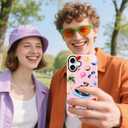 Magnetic for iPhone 16 Case [Compatible with Magsafe] Cute Summer Beach Monkeys Pattern Design, Full Body 2 in 1 Shockproof Scratch Resistant Protective Cover for Women Girl