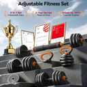FEIERDUN DS2 Adjustable Dumbbells, Style: B.30LB(15LB Pair)
 Free Weight Set with Connector, 5 in1 Dumbbells Set Used as Barbell, Kettlebells, Push up Stand, Weight Plate, Fitness Exercises for Home Gym Suitable Men/Women