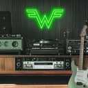 Weezer Green Neon Sign