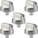 Allstare Stainless Steel WB03X29315 Stove knobs Replacement for GE Stove Parts Burner Knobs WB03X29629 GE Gas Range Parts Control Knobs JGP5030SLSS Stove Top Knobs 5 Pcs