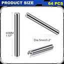 5 mm x 40 mm Stainless Steel Shelf Dowel Pin Shelf Support Pegs Positioning Pins Metal Bookshelf Nail Support Bracket Nails for DIY Craft Cabinet Furniture Fixing Parts Positioning(64 Pcs)