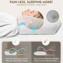 Osteo Cervical Pillow for Neck Pain Relief, Hollow Design Odorless Memory Foam Pillows with Cooling Case, Adjustable Orthopedic Bed Pillow for Sleeping, Support for Side Back Sleepers