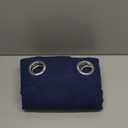 NICETOWN Linen Textured Sheer Bedroom Window Curtains, Grommet Semitransparent Vintage Natural Open Linen Wave Privacy Sheer Draperies for Hall/Villa, Dark Blue, 52W by 84L, Set of 2