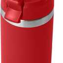 YETI Rambler 18 oz Bottle, Vacuum Insulated, Stainless Steel with Color Matching Straw Cap, Rescue Red