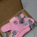 PHOEPET No Pull Dog Harness, Unique Colors Reflective Adjustable Dog Vest, with Soft Training Handle Metal Clips for Small Medium Large Dogs (Baby Pink Base & Grey Straps, XL)