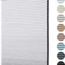Changshade Custom Blinds Cellular Shades Blackout Cordless for Indoor Windows, Honeycomb Blind Room Darkening Black Out Shade for Bedroom, Bathroom, Nursey, Heat Sun Light Blocking Easy Install,White