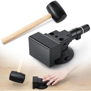 Feekoon 1 Pack Floor Gap Fixer Tool, Heavy Duty Plank Grabber with Vacuum Suction Cup & Rubber Mallet Hammer for Wood, Vinyl, Laminate Floor, Flooring Gap Repair Kit (Not for Scraped Surface Flooring)