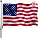American Flags for Outside 3x5 Double Sided- Premium Heavy Duty Durable 3ply Large USA/US Patriotic Flag High Wind for Boat Decorations United States Flags Banner with 2 Brass Grommets 4 Rows Stitched