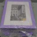 Eletecpro 8x10 Picture Frames Set of 10, Picture Frame Collage Wall Decor Display 5x7 Photo With Mat or 8x10 without Mat, Home Decor Gallery Frame for Table Top or Wall Mounting, Purple