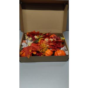 6 Pcs Fall Decorations - Fall Centerpieces with Artificial Pumpkins Maple Leaves Sunflowers Berries for Thanksgiving Dinner Table Fireplace Room Porch Fireplace Home Indoor Decor