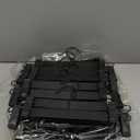 NORTHERN BROTHERS Black Plastic Pants Hangers, 30 Pack, Adjustable Clip Hangers for Skirts and Trousers