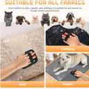 2 Pack Pet Hair Removal Gloves, Washable Electrostatic Cat and Dog Hair Remover for Furniture, Car Seats, Clothing, Curtains and Couches, Large 6.7x5.1 Inch Design