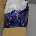 Tigeen 120 Pcs Silk Carnation Flower Artificial Carnations Fake Carnations Artificial Flowers Head for Wedding Decoration, DIY, Funeral Arrangements Wreaths Diameter 3.5'' and 6'' Stem (Blue, White)