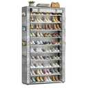OYREL Shoe Rack 10Tier Large Capacity 50-56Pairs Beautiful Tall Shoe Shelf Free Standing Storage Cabinet Entryway Closet