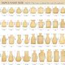 36Pcs Bud Vases Set Small Vintage Glass Bottles Bud Vases in Bulk Multiple Shape Cute Glass Vases for Rustic Wedding Centerpieces Table Decorations and Home Decor (Champagne)
