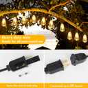 Brightever Outdoor String Lights 150FT, Patio Lights with 75+2 Dimmable ST38 Shatterproof LED Bulbs, Vintage Edison String Lights for Outside, Waterproof Bistro Lights for Halloween Backyard 2700K (150FT-Warm White, Black Wire)
