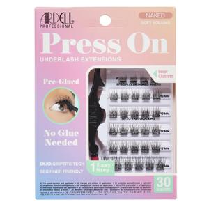 Ardell Naked Press On Lashes Pre-Glued Eyelash Clusters Extensions - Self Adhesive Eyelashes, Soft Volume, No Glue Needed Lash Clusters