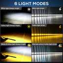 CO LIGHT Led Light Bar Single 50 inch Slim Single Row Lightbar Driving Combo Beam Off Road Fog Work Lights with Mounting Brackets & 6D Reflectors for Truck, Car, Cabin, Boat, ATV, UTV