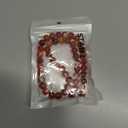 2 x Natural Stone Beads 8mm Red Striped Agate Beads Round Loose Beads Crystal Energy Stone Healing Power for Jewelry Making DIY,1 Strand 15"