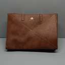 LOVEVOOK Laptop Tote Bag for Women with Large Cup Holder, 15.6 Inch PU Leather Work Bag Teacher Tote Bag, Waterproof Computer Bags Business Office Briefcase Handbag (Retro Brown)