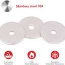 #10 x 1 Fender Washers 304 Stainless Steel Flat Washers Universal Metal Washers (#10 x 1 50PCS)