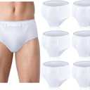 Blosssound 6 Pack Men's Incontinence Underwears Reusable Washable Leak Proof Underwears Protection Incontinence Briefs Men Bladder Control with Regular Absorbency for 150ml(White,Medium)