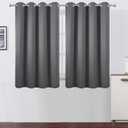 LEMOMO Frost Grey Blackout Curtains/52 x 45 Inch Length Kids Curtains/Set of 2 Panels Grommet Bedroom Curtains for Living Room (52"W x 45"L (Pack of 2))