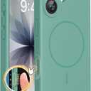 Miracase Magnetic for iPhone 17 Case, Compatible with MagSafe, Integrated Silicone Camera Control Cover, 3.0mm Thicken Shockproof Drop Protection Phone Case for 17,Midnight Green