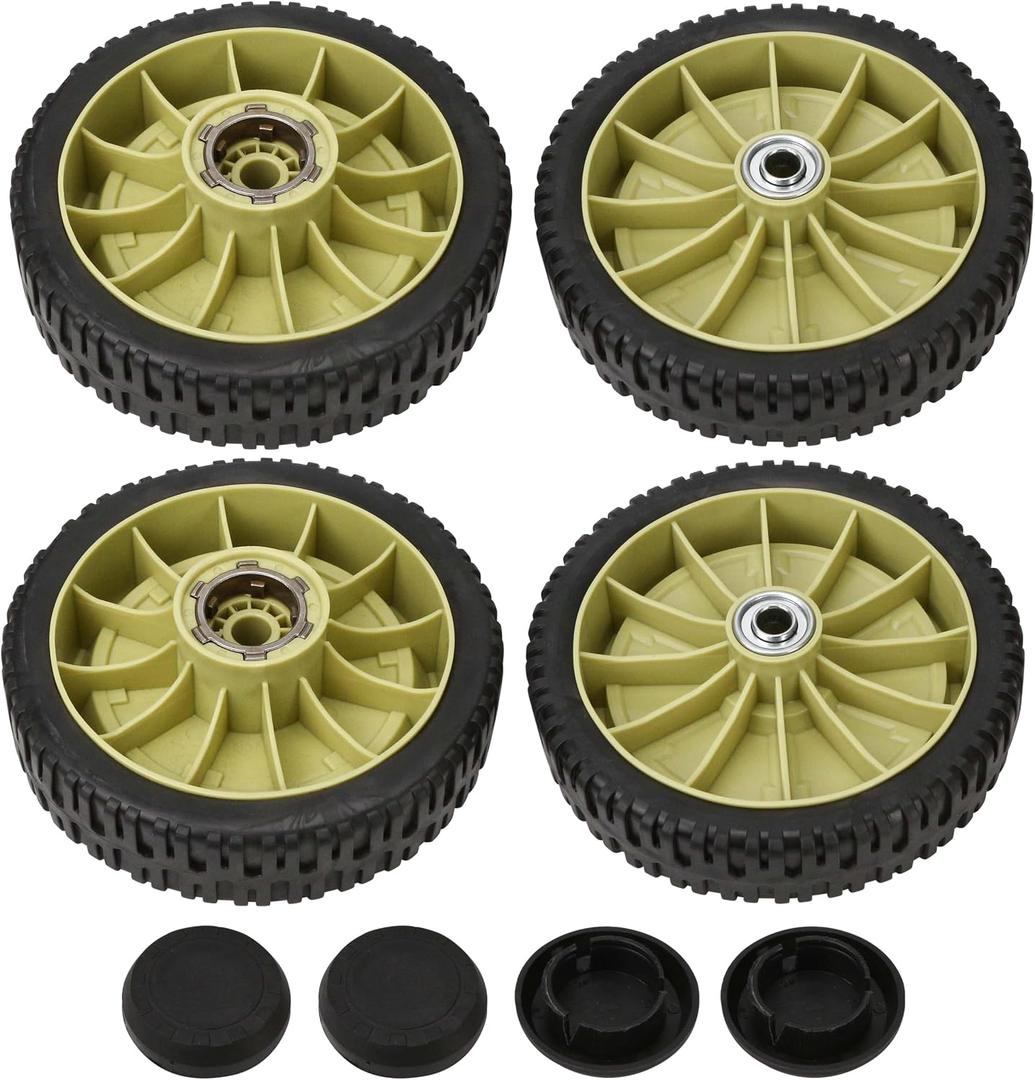 4 Pack Lawn Mower Wheels HR214 Replacement for Honda HRU196 HRU214 HRU215 HRU216 HRC216K1 Series, Front & Rear Wheels Kit, 200mm Diameter, Push Riding Mowers Tires Care Parts, Maintenance Accessories