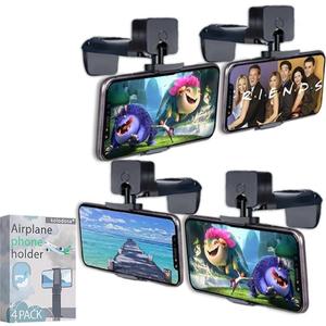 4 Pack Airplane Phone Holder Travel Essentials Accessories Cruise car Mount Cell Stand air Plane Table seat Desk Flight Vacation Size Golf cart Universal Hands Free