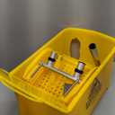 Mind Reader Mop Bucket with Wringer, 22 Qt (5.5 Gallon), Floor Cleaning, Handle, Wheels, 16.25"L x 10.75"W x 24.5"H, Yellow
