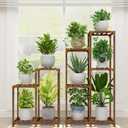 Plant Stands Indoor Clearance, 10 Tier Plant Shelf for Multiple Tall Plants, Wood Corner Plant Stand Rack Holder Flower Stand Plant Display for Patio Porch Garden Living Room