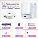 20 Pcs Accessories kit for NARWAL Freo X10 Pro Robot Vacuum, 1 Main Brush, 6 Dust Bags, 4 Hepa Filters, 4 Mop Pads, 4 Side Brushes, 1 Clean Tool, Replacement Parts with Narwal Freo X10 Pro