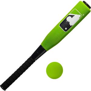 Franklin Sports MLB Kids Foam Baseball Bat + Ball Sets - Indoor + Outdoor Soft Foam Baseball Bats for Kids + Toddlers - Regular + Jumbo Barrels - 24" or 27" Length (Green)