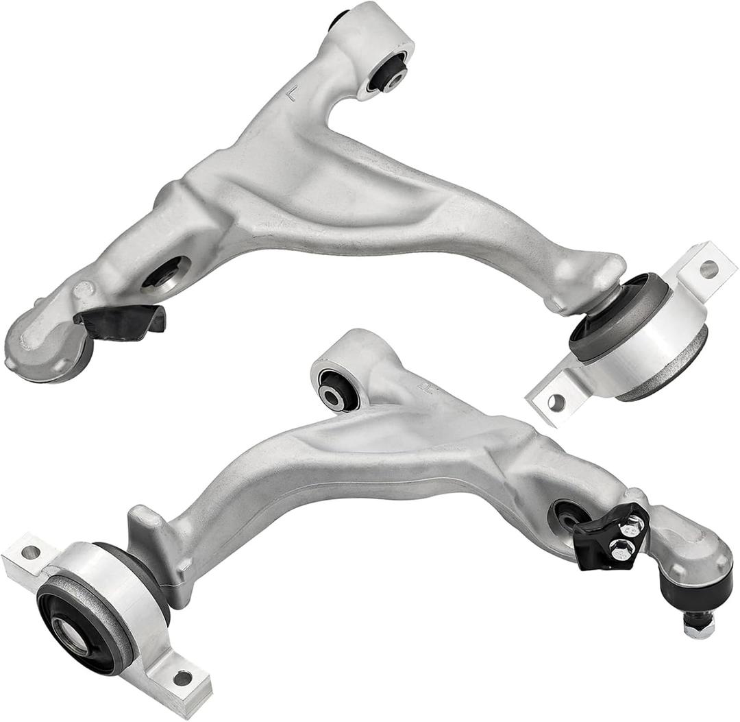Front Left & Right Lower Control Arms with Ball Joints for Infiniti M35 M45 RWD 2006-2010 Front Driver & Passenger Lower Control Arm Kit Replace# 54501-EG01C 54500-EG01C 54501EG01B 54500EG01B