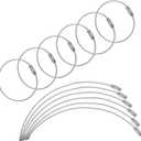 uxcell Wire Keychain Cable, Coated Stainless Steel Luggage Tag Loops Metal Wire Cable Key Ring Loop for Luggage Key ID