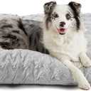 EHEYCIGA Washable Large Dog Bed for Crate, 35x23 Inch Pet Bed, Grey