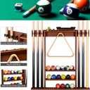 XCSOURCE Pool Cue Rack Only, Pool Stick Holder Wall Mount, 6 Pool Billiard Stick + Ball Set Pool Cue Holder, Pool Table Accessories for Billiard Room Man cave