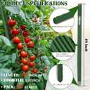 FORUP Garden Stakes, 25 Pack Steel Plant Stakes with Plastic Coating for Climbing Plants, Tomato Eggplant Bean Support, Rust-Resistant Outdoor Garden Stakes (48 Inch)