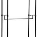 Amazon Basics Adjustable, Double Hanging Rod Garment Rolling Closet Organizer Rack with Wheels, Heavy Duty, Black, 36'' x 14'' x 72'', WI-GAR1436B