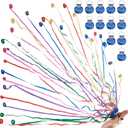 No Mess Streamers,12Pack Colorful No Mess Confetti Poppers,Party Poppers for Birthday,Wedding,Celebrations,School Opening,Graduation,Retirement Party (Blue Multicolor)