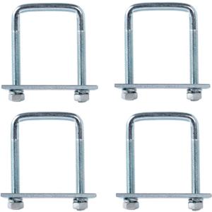 4 Pack Leaf Spring Clamp Kit, 2-5/8 inch Width X 3-3/4 Long Leaf Spring Clamps for Truck, Locks Springs. (3-1/8Wide X 4-1/8Long)