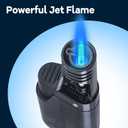 3 Pack Torch Lighter Mini Refillable Butane Lighters Utility Lighter Long Wand Pocket Lighter Windproof Gas Lighter Jet Flame Multi-Purpose for Candle Camping BBQ Grill(No Fuel) Assorted Colors