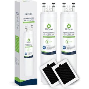 TEEHAY ULTRAWF PureSource Ultra Water Filter & PAULTRA PureAir Ultra Air Filter Combo, Compatible with Frigidaire FRIGCOMBO, FGHC2331PF, FGHC2342LF, FGHS2365KF, LGHB2867PF, LGHS2665KF, 2 Combo