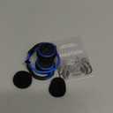 Small Bluetooth Headphones Wrap Around Head - Sports Wireless Headset with Built in Microphone and Crystal-Clear Sound, Foldable and Carried in The Purse, and 12-Hour Battery Life, Blue