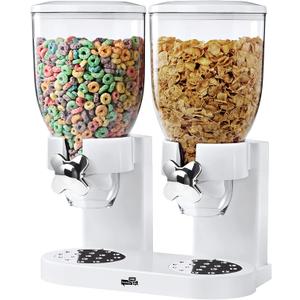 Zevro /GAT201C Indispensable Dry Food Dispenser, Dual Control, White/Chrome