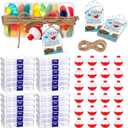 Wonderjune   36 Sets Fishing Party Favors Candy Little Tackle Boxes with Red White Floater Thank You Cards for Making My Reel Fun Fishing Theme Party Decorations