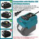 DC18RC 18 Volt Lithium Battery Charger Replacement for Makita 18V Lithium-Ion Battery BL1850 BL1840B BL1820 BL1815 BL1860 BL1430 BL1450 BL1830 Mini Compact Charger(Not for 14.4V)