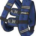 APEXUP Weighted Vest Men 25lbs Weights with Reflective Stripe, Weighted vest for Women Workout Equipment for Strength Training Running (Blue)
